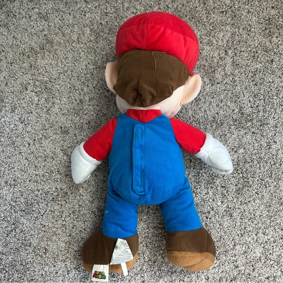 Super Mario Plush 22" Stuffed Toy Pillow Back‎ Pocket Nintendo 2015 Large Flawed - Picture 11 of 14